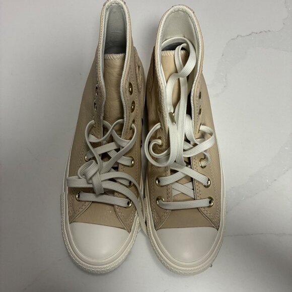 NEW Converse All Star Chuck Taylors Women’s Shoes Light Gold Sz 6.5 Streetwear - Picture 4 of 11